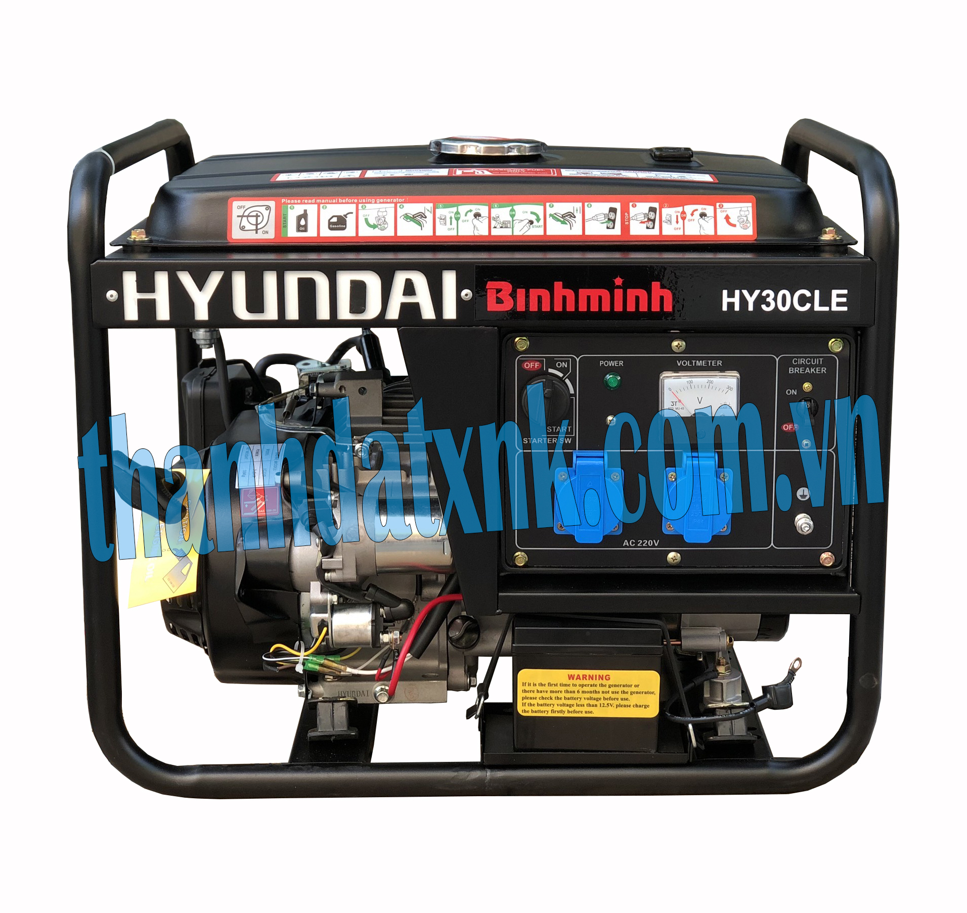 Máy Phát Điện Chạy Xăng 2.5KVA-2.8KVA Hyundai HY30CLE