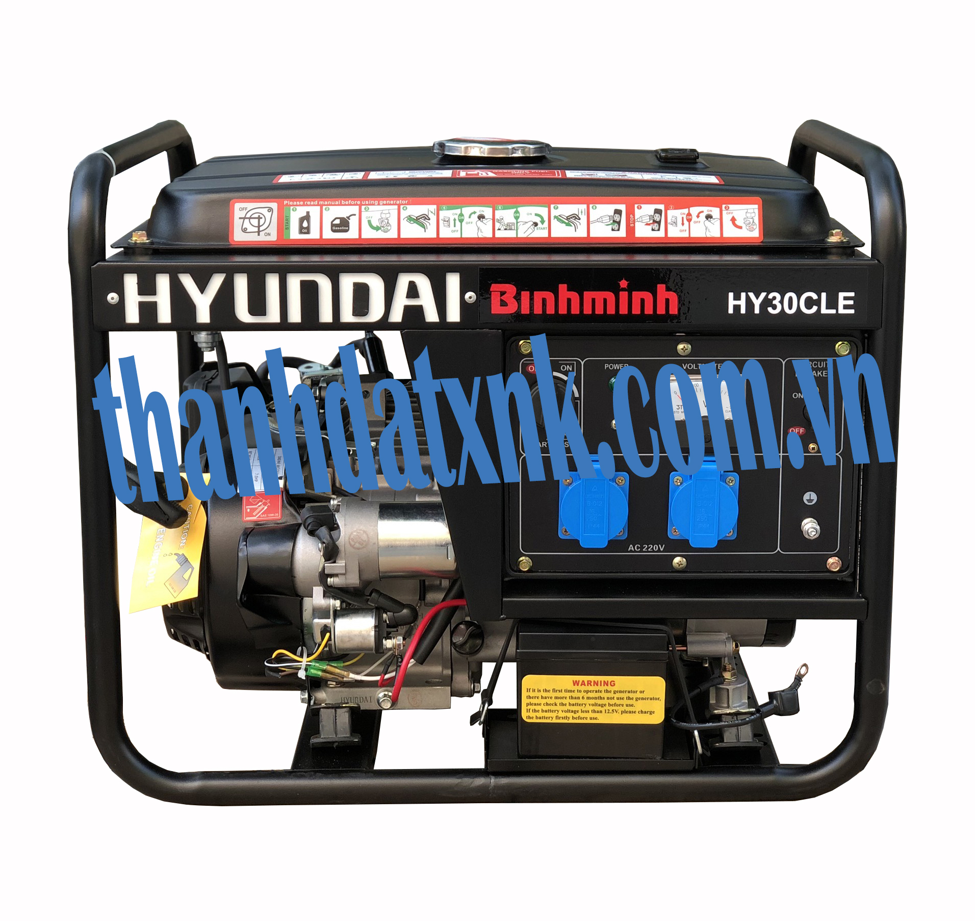 Máy Phát Điện Chạy Xăng 2.5KVA-2.8KVA Hyundai HY30CLE