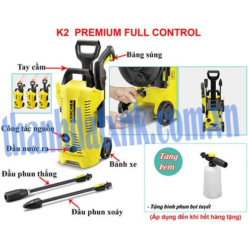 Máy Rửa Xe 1400W Karcher K2 Premium Full Control - Hình ảnh 2