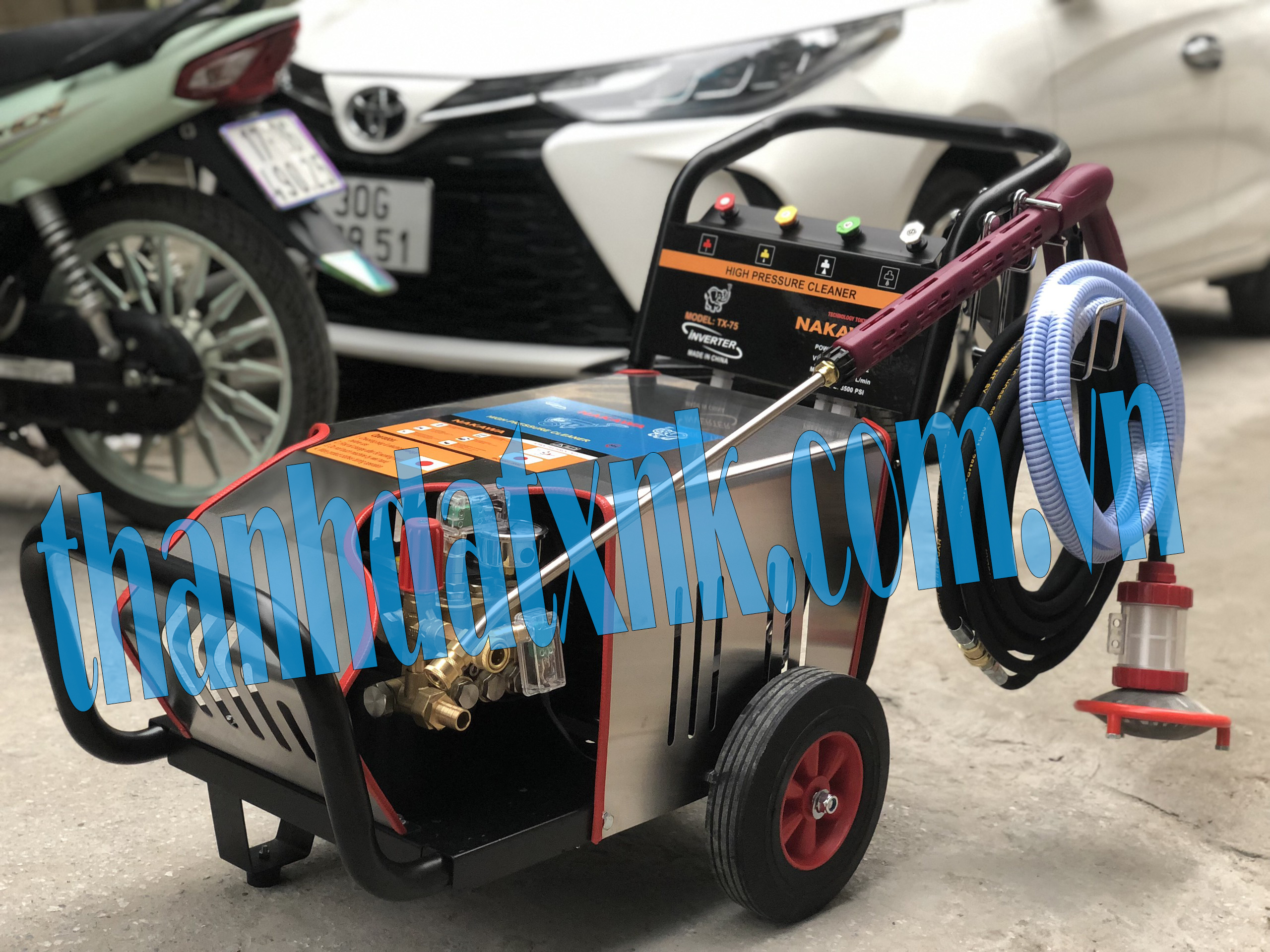 Máy Rửa Xe Cao Áp 7.5kw Nakawa 3500 PSI 3 Pha TX-75