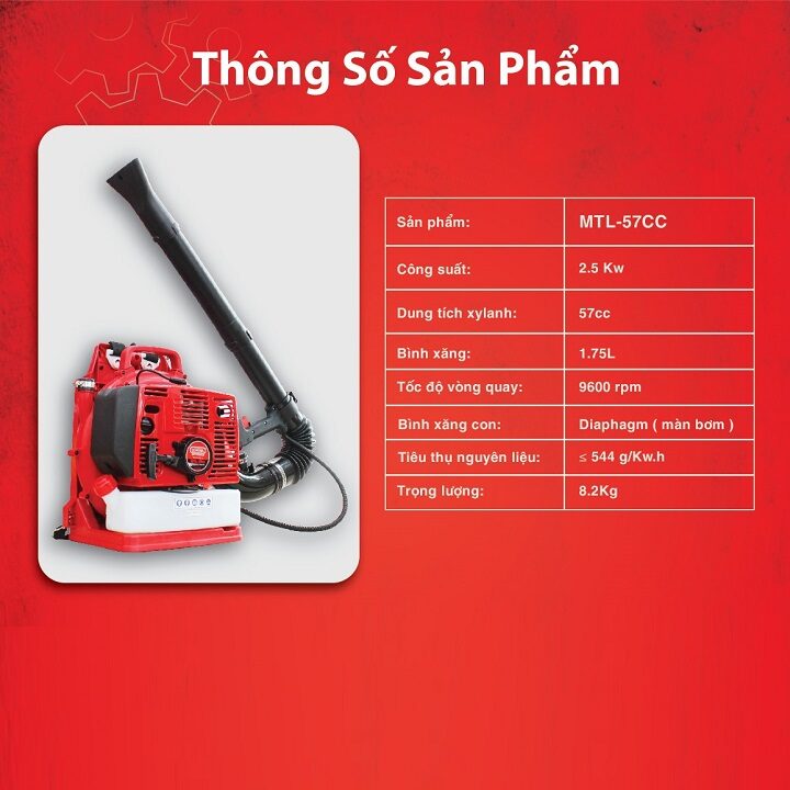 Máy Thổi Lá 2500W Oshima MTL 57CC - Hình ảnh 2