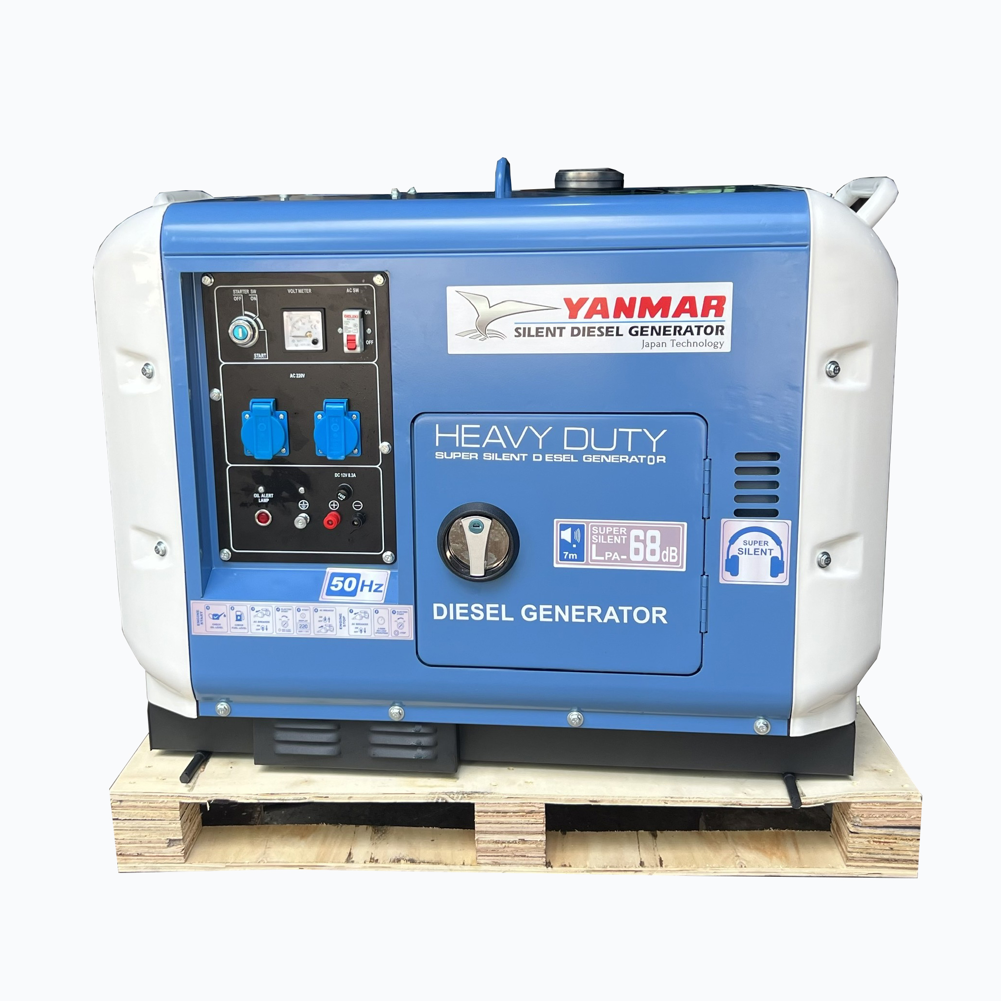 Máy Phát Điện Chạy Dầu 5Kw Yanmar YDM7500GS