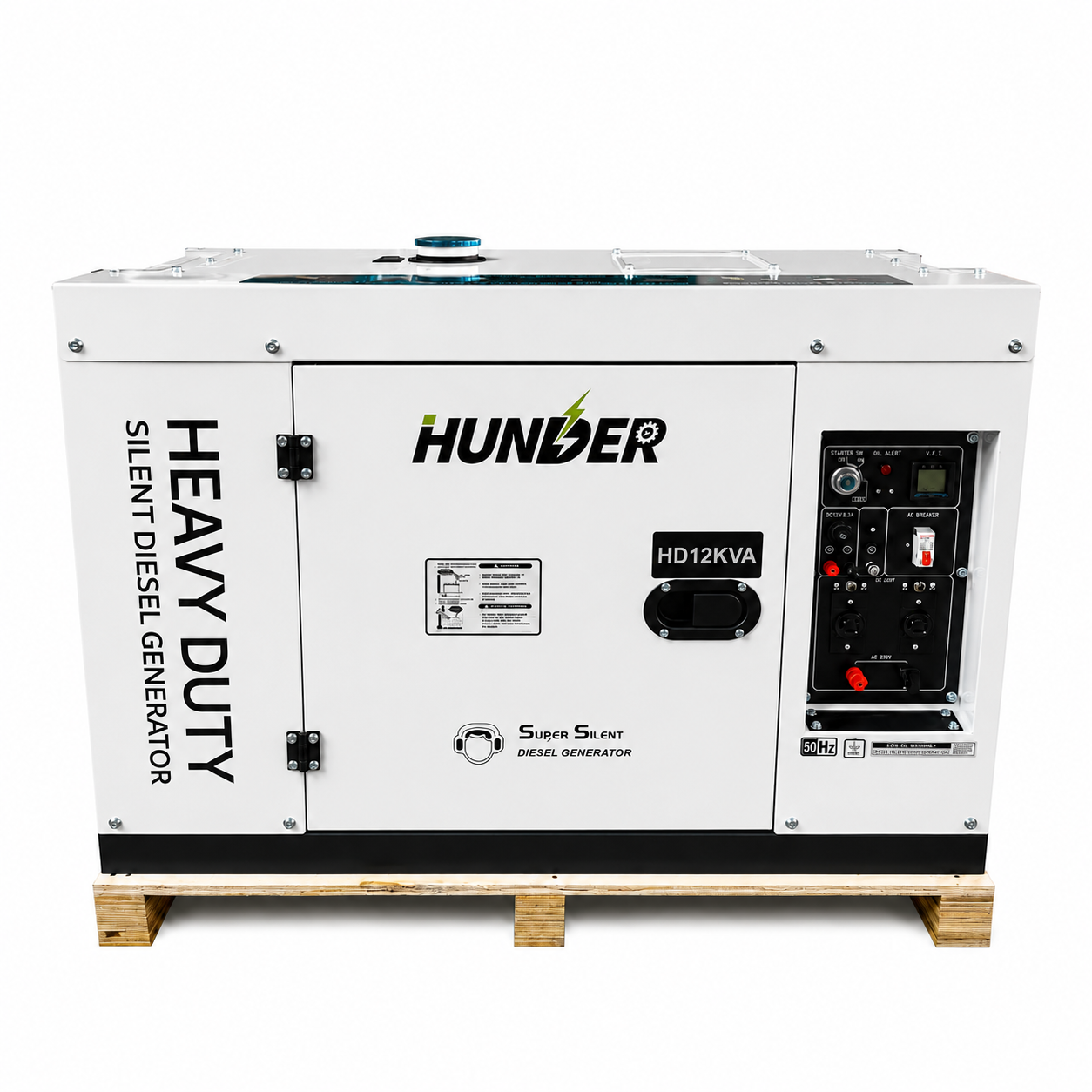 Máy Phát Điện Hunder 10Kw Chạy Dầu HD12KVA